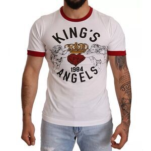 Dolce & Gabbana Gorgeous Kings Angels Print Cotton T-shirt